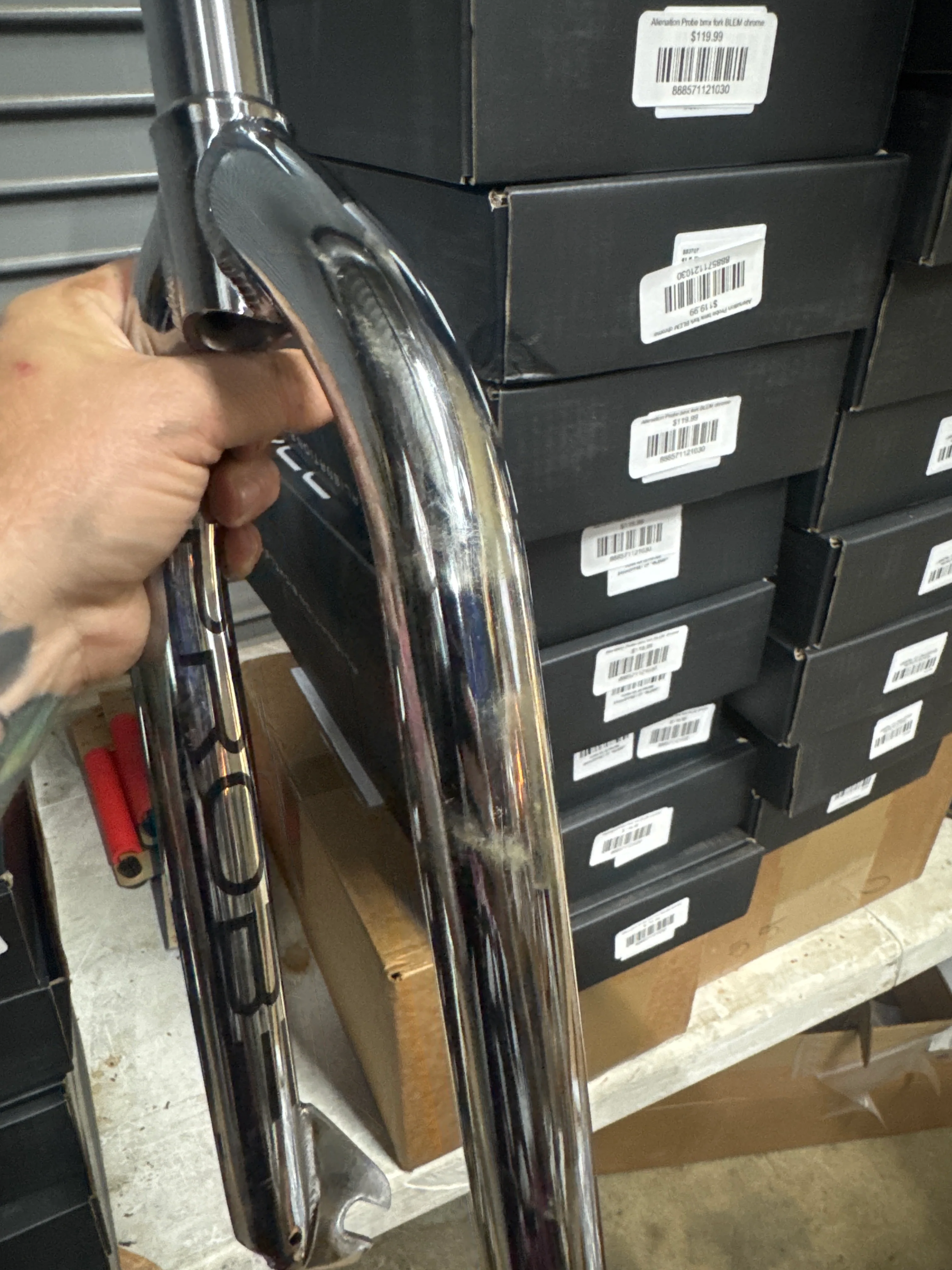Alienation Probe bmx fork BLEM chrome - Image 3