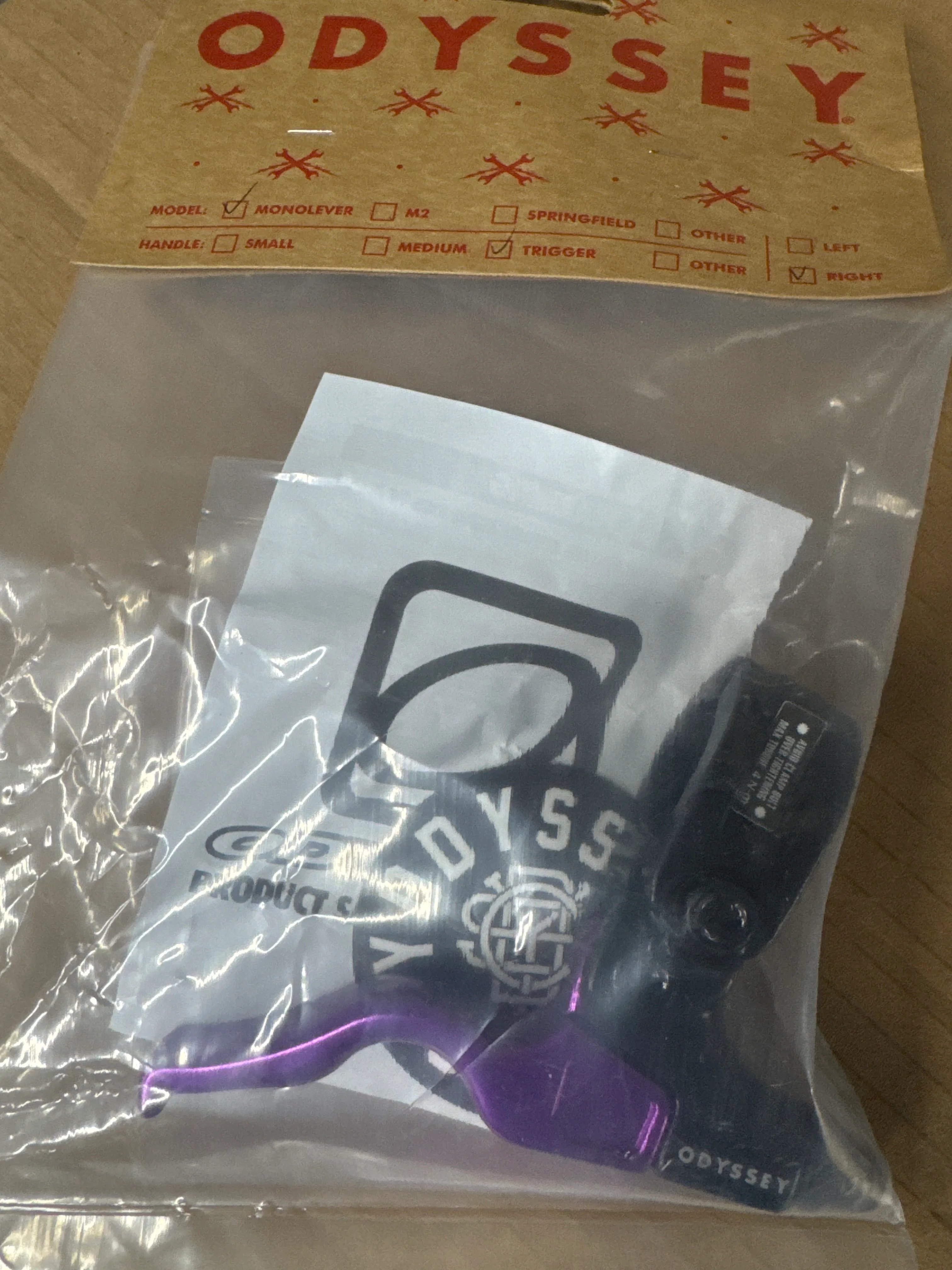 Odyssey Monolever Brake Lever Purple - Image 2