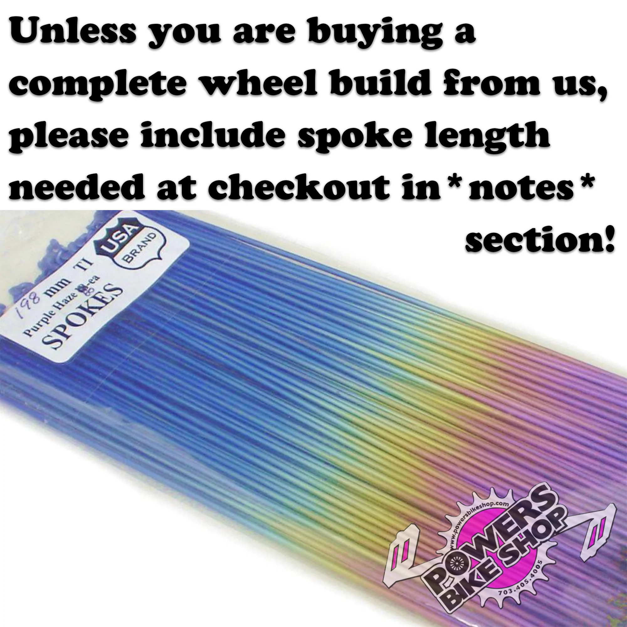 Titanium Spokes pack of 72