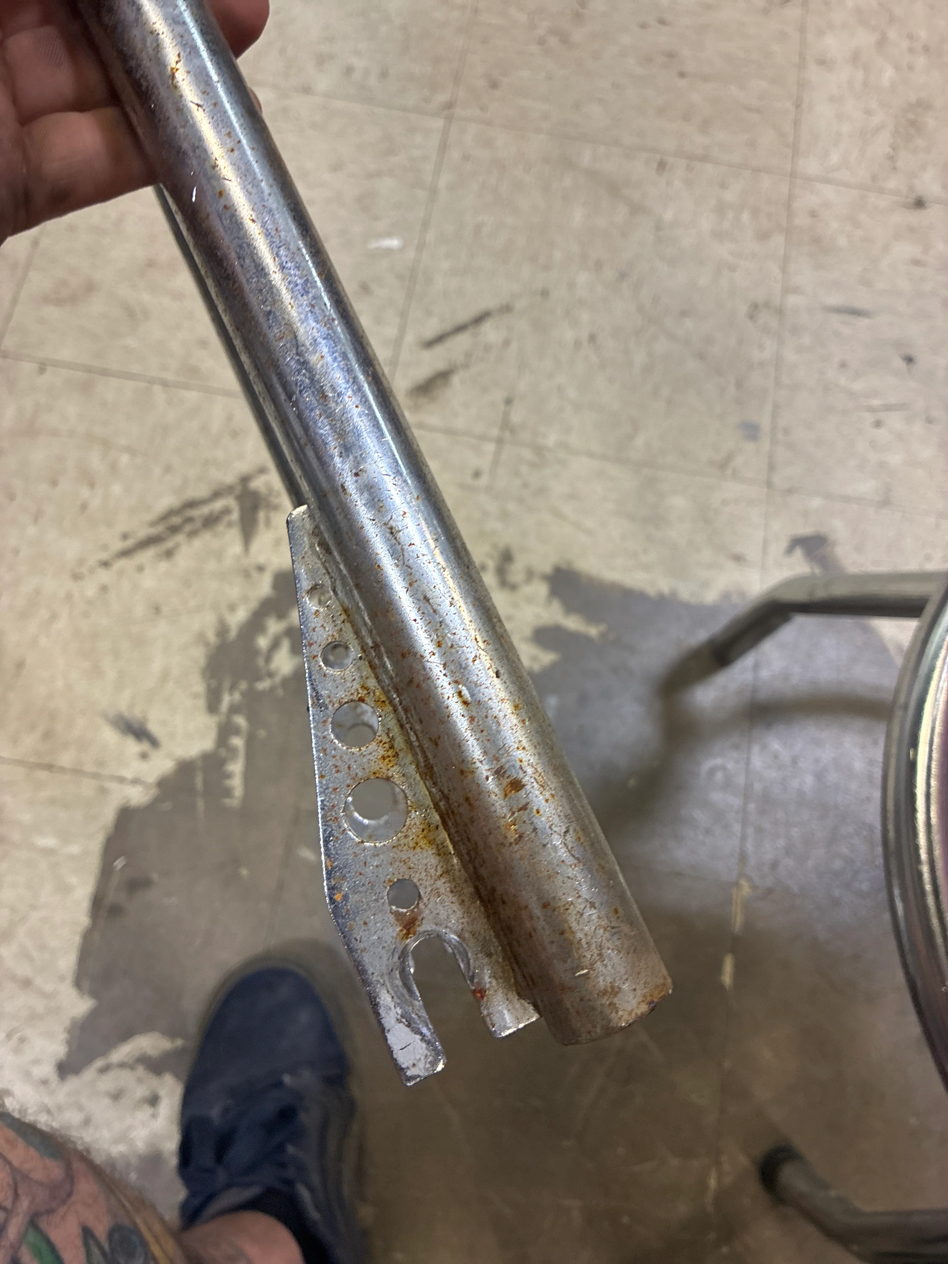 Vintage Oem chrome forks threaded rusty - Image 3